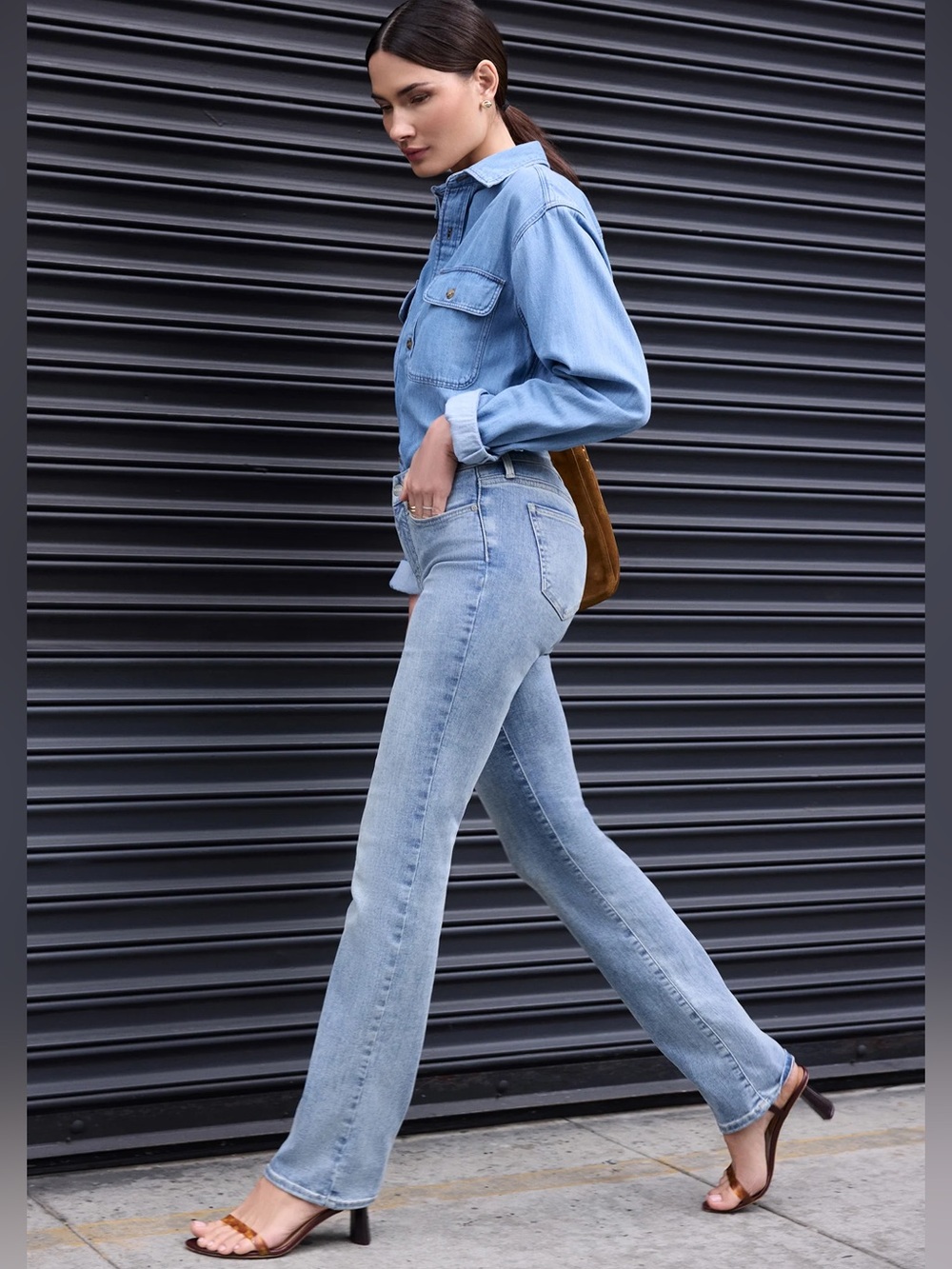 NYDJ Marilyn Straight Jeans in Classic Blue Denim Size 12P